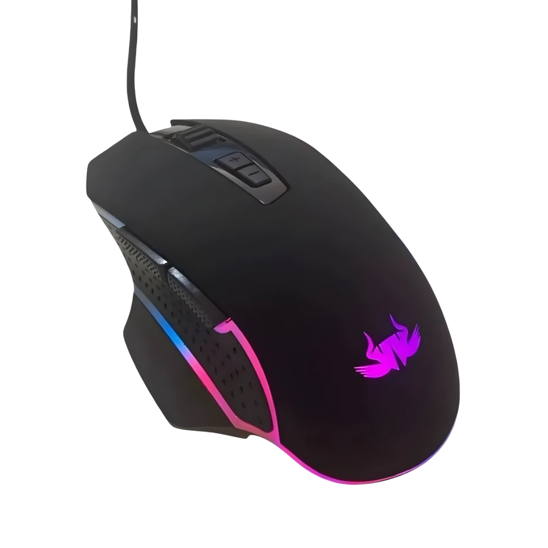 Mouse Gamer com Fio RGB 4800 DPI com Botões Laterais - Teconaire