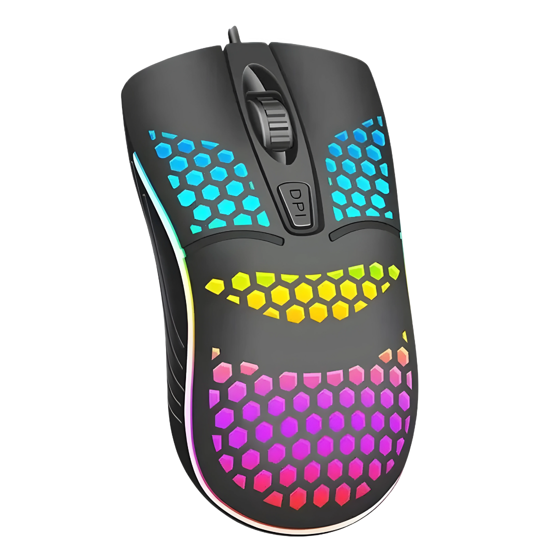 Mouse Óptico com Fio USB RGB - Teconaire