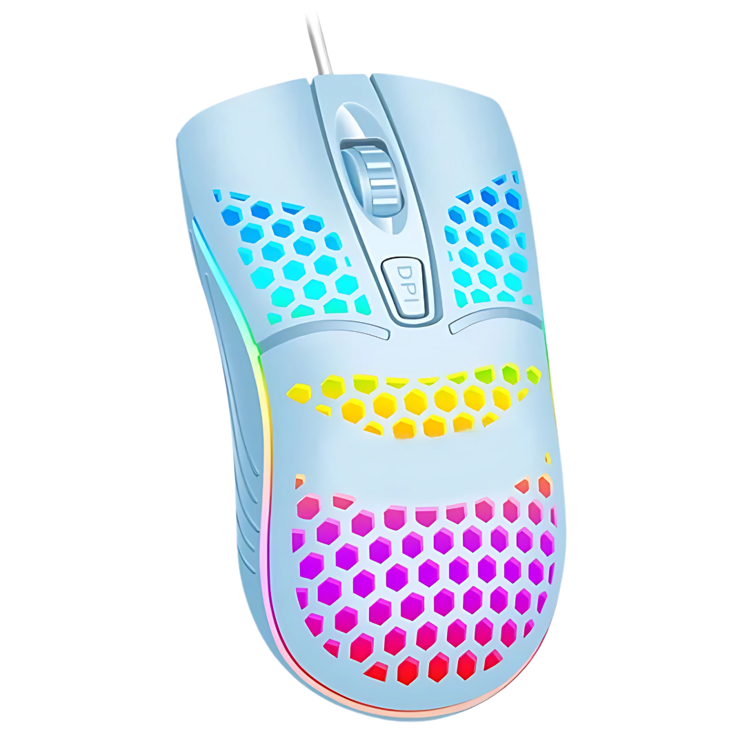 Mouse Óptico com Fio USB RGB - Teconaire