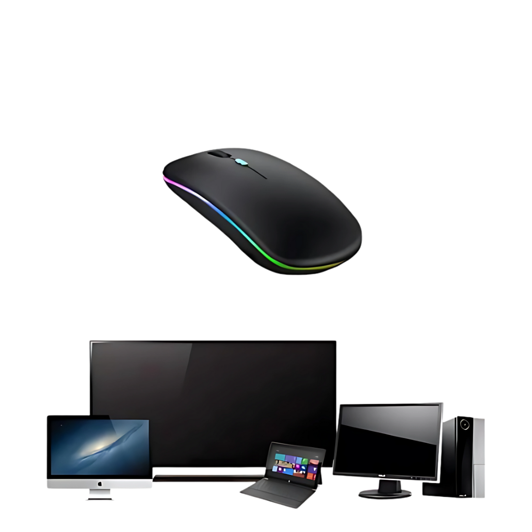 Mouse Sem Fio Recarregável RGB 2.4GHz - Teconaire