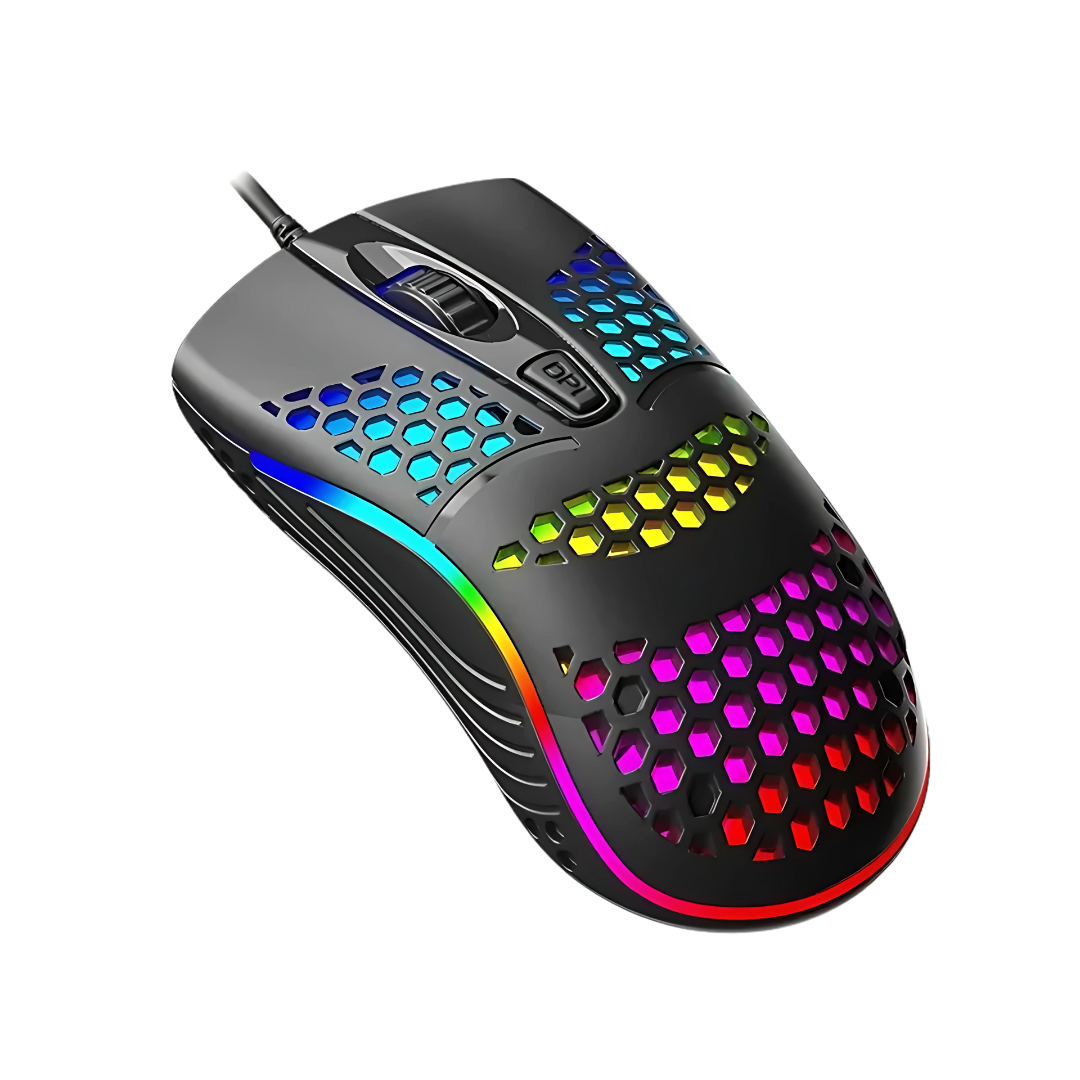 Mouse Óptico com Fio USB RGB - Teconaire