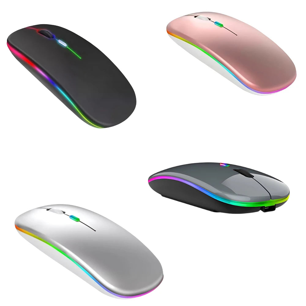 Mouse Sem Fio Recarregável RGB 2.4GHz - Teconaire
