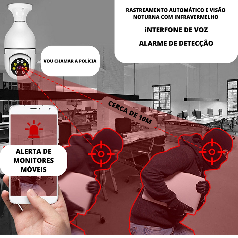 Câmera Inteligente Bagzum™ - Vigilância Wi-Fi