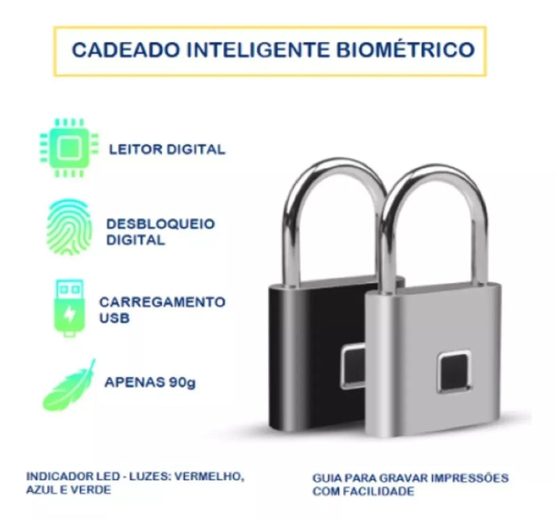 Cadeado Inovador Tecnológico Bagzum™ | Biométrico e Aprova d'agua