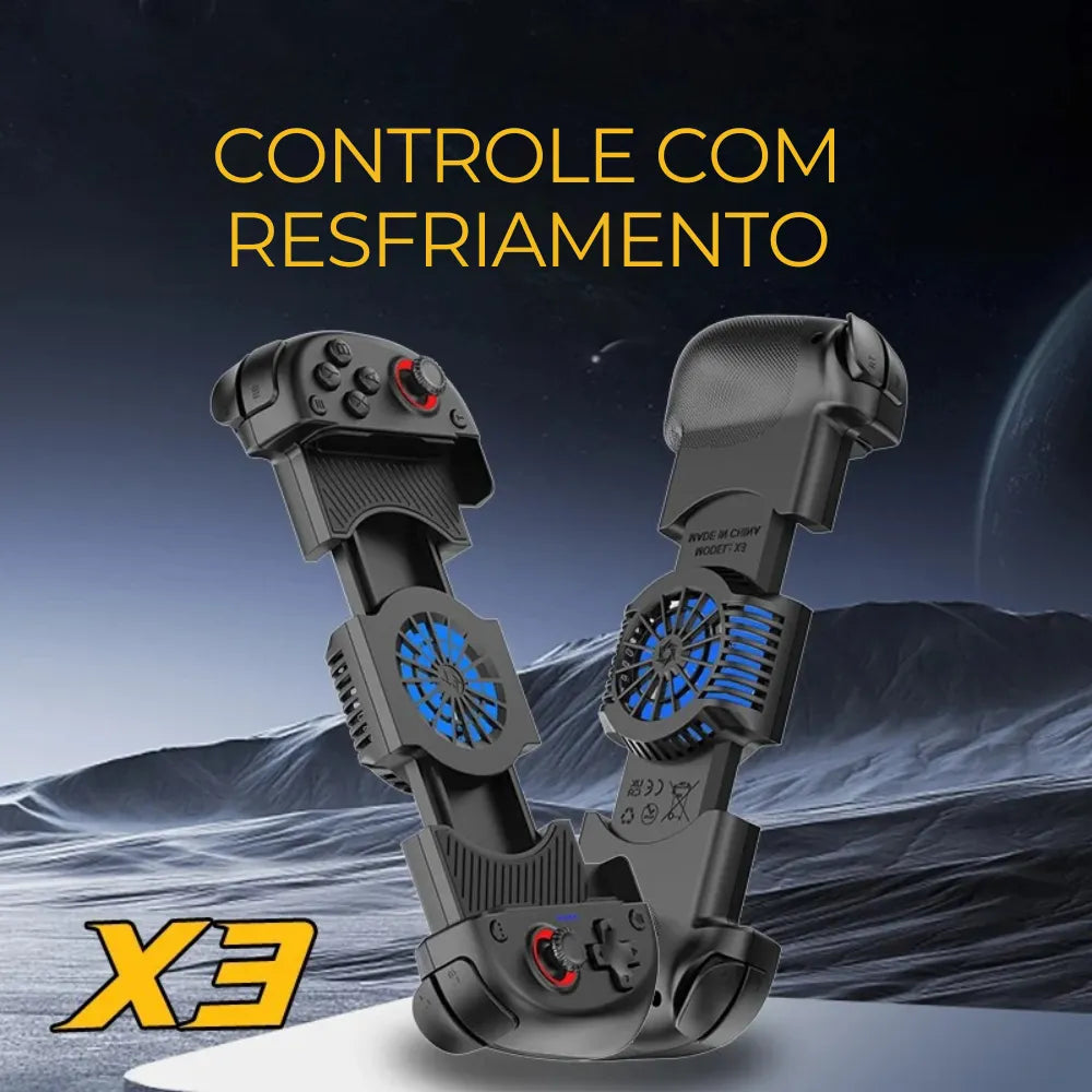 Controle com Cooler Integrado Gamepad X3 - Teconaire