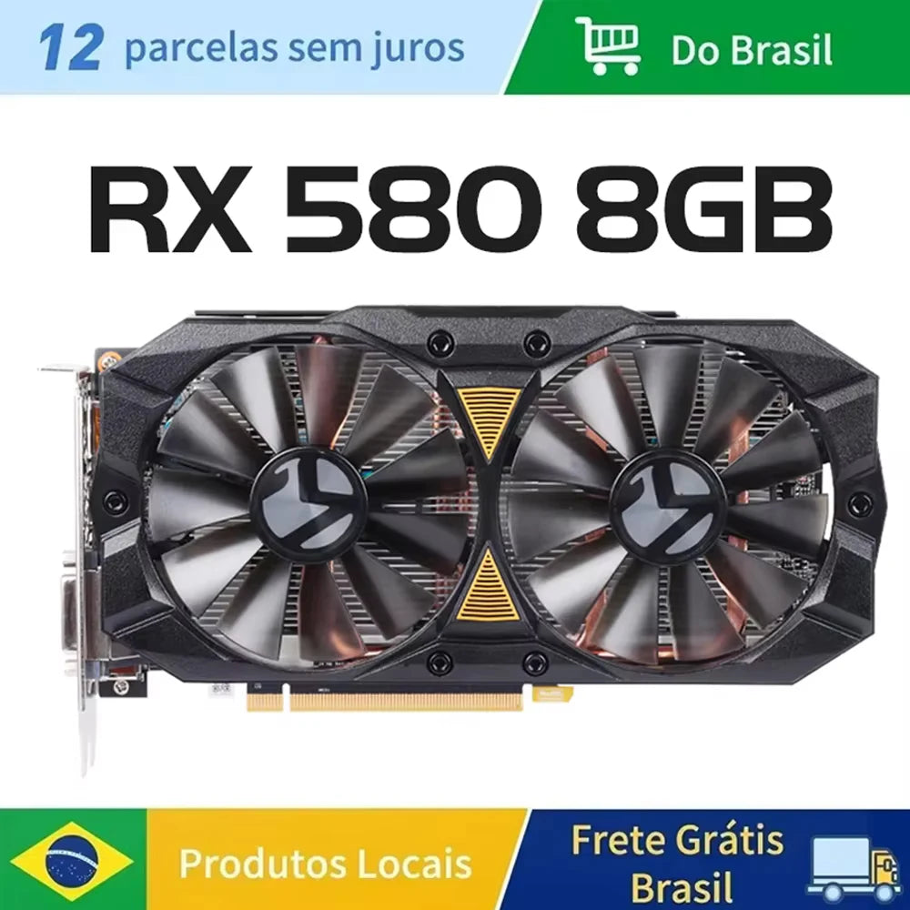 Placa de Vídeo MAXSUN Radeon RX 580 2048SP 8GB GDDR5 256bit - Teconaire