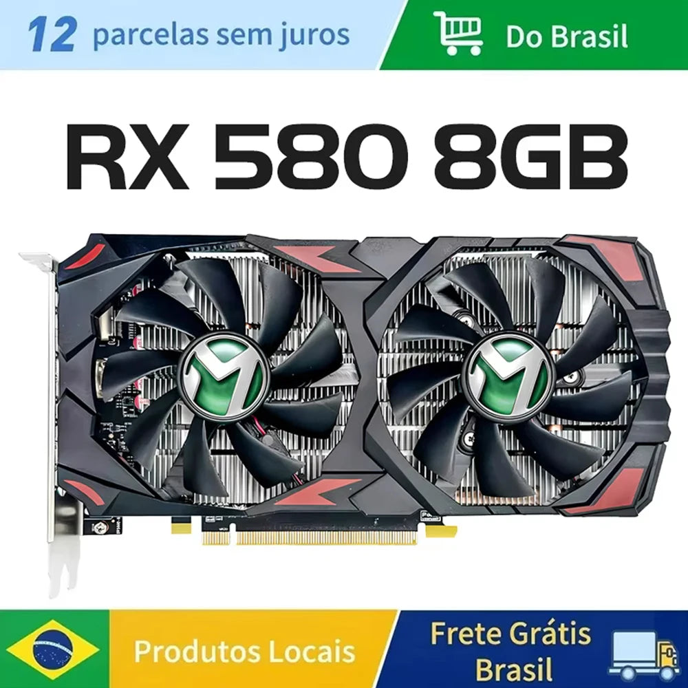 Placa de Vídeo MAXSUN Radeon RX 580 2048SP 8GB GDDR5 256bit - Teconaire