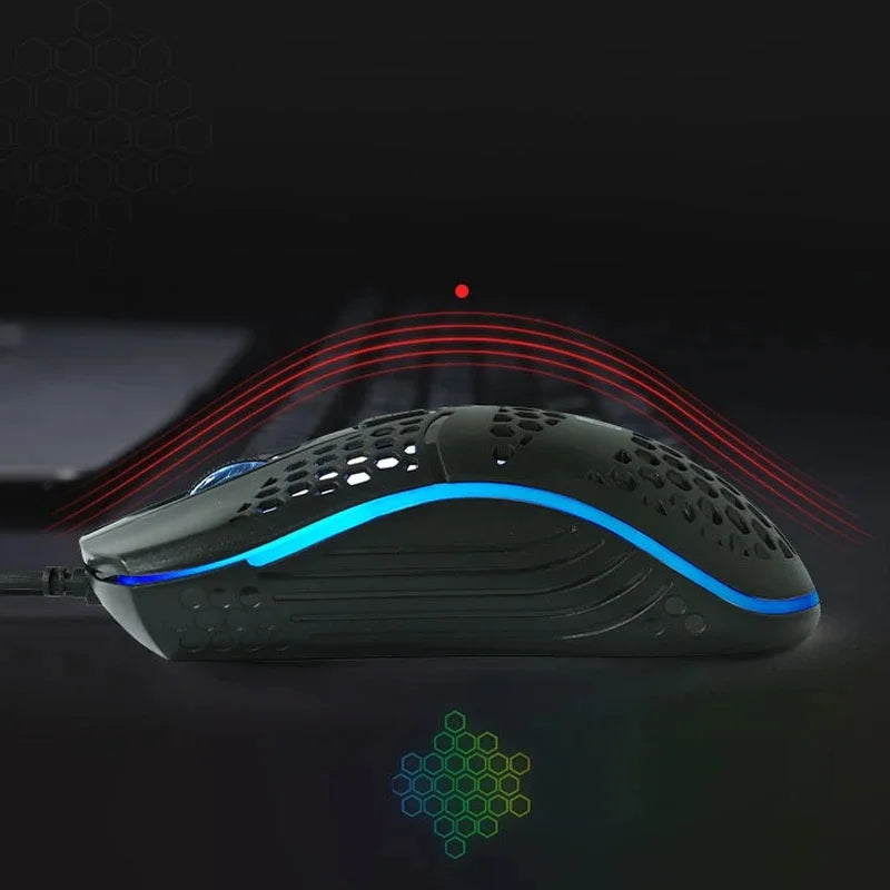 Mouse Óptico com Fio USB RGB - Teconaire