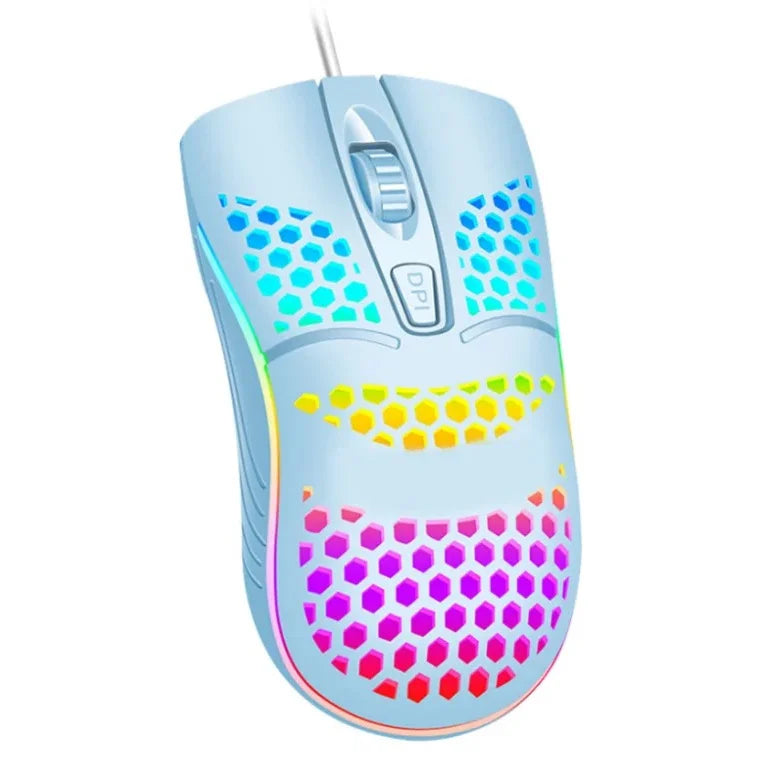 Mouse Óptico com Fio USB RGB - Teconaire