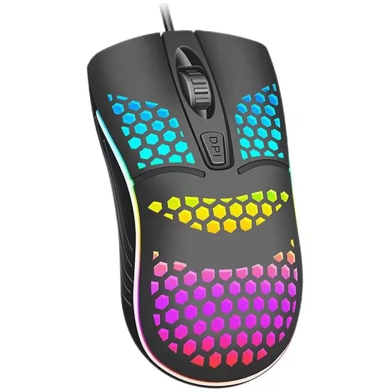 Mouse Óptico com Fio USB RGB - Teconaire