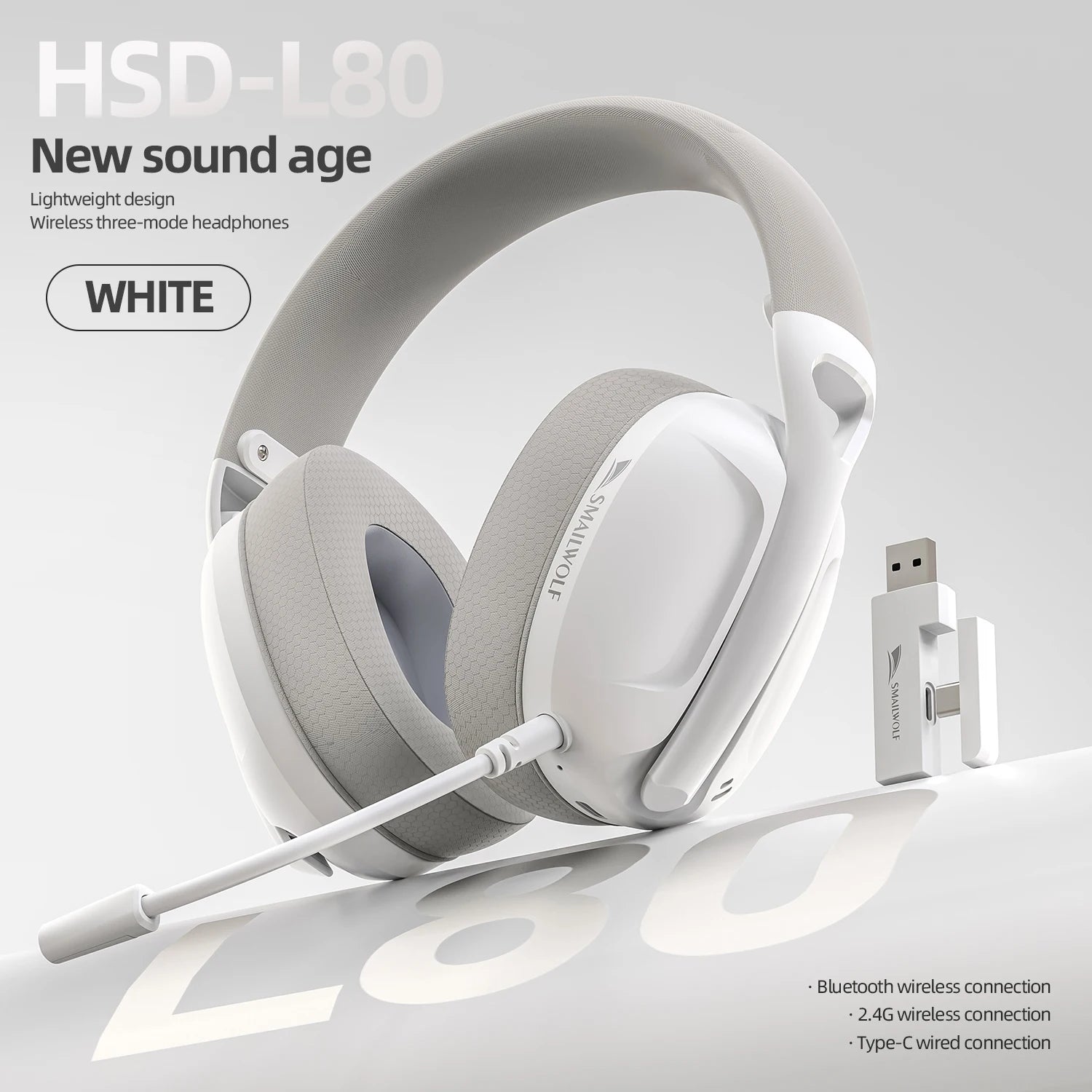Fone Bluetooth Gamer SmailWolf L80 3 Modos - Teconaire
