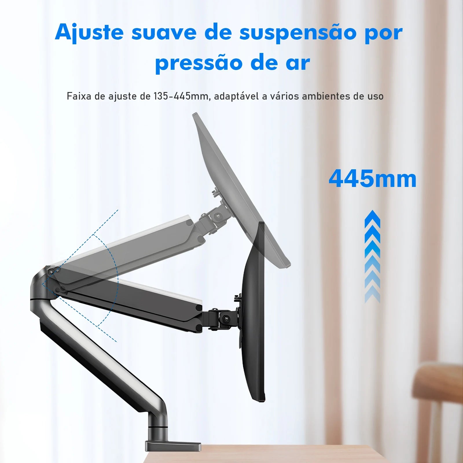Suporte Articulado para Monitor COIBEU 17" a 27" Braço Mecânico de Mesa - Teconaire